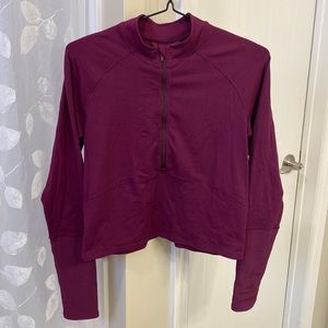Lululemon Half Zip Crop Top